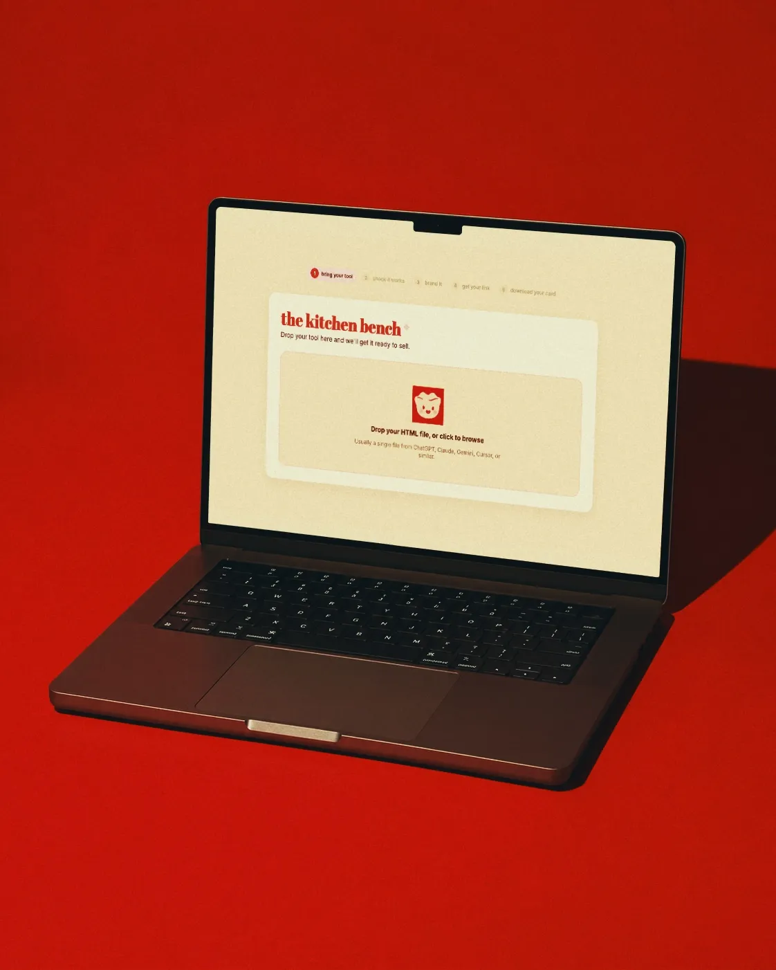 Uploading a file in the studio on a laptop