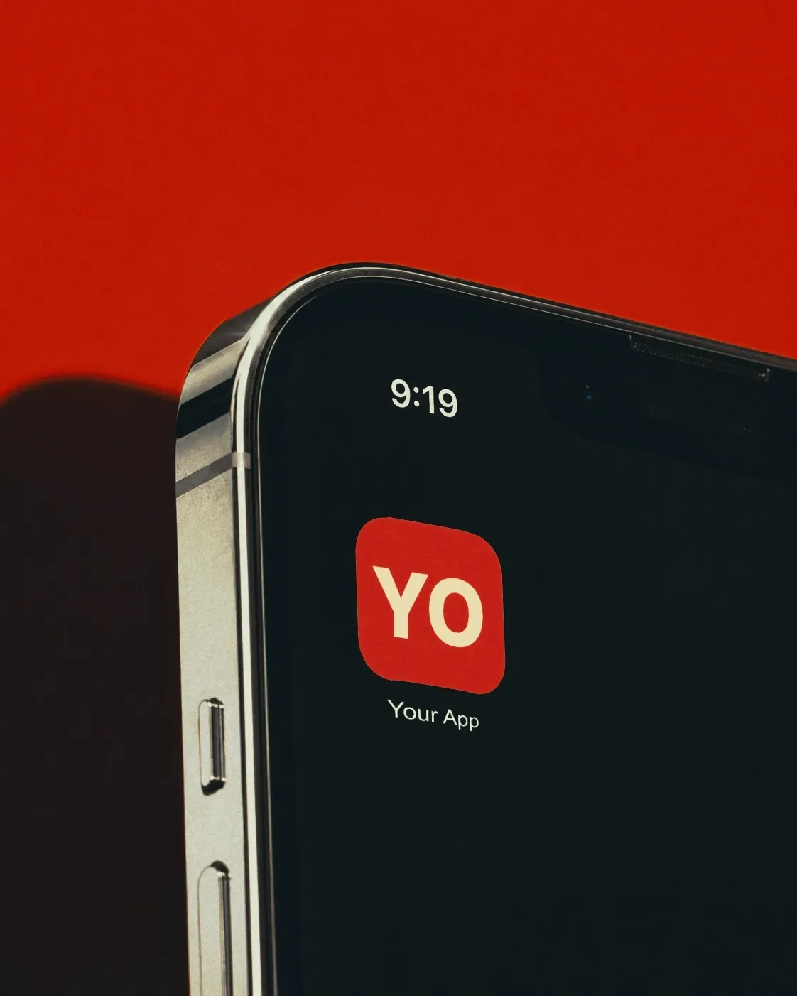 A phone home screen close up, the saved tool sitting among the other apps.